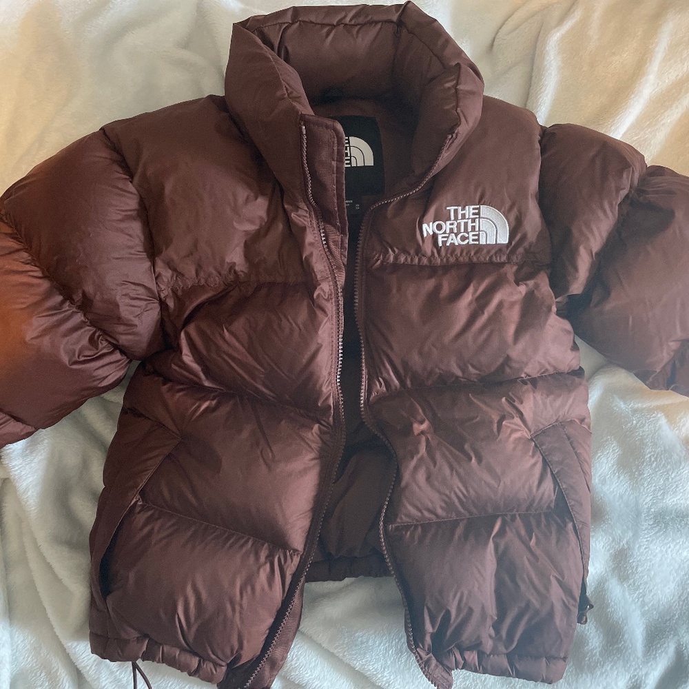 North face brown puffer